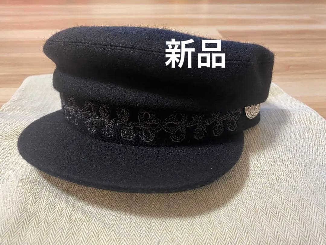 【新品未使用】エルメス　キャスケット　黒　帽子　58 hermes