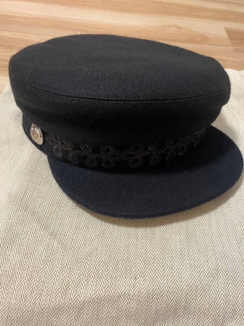 【新品未使用】エルメス　キャスケット　黒　帽子　58 hermes