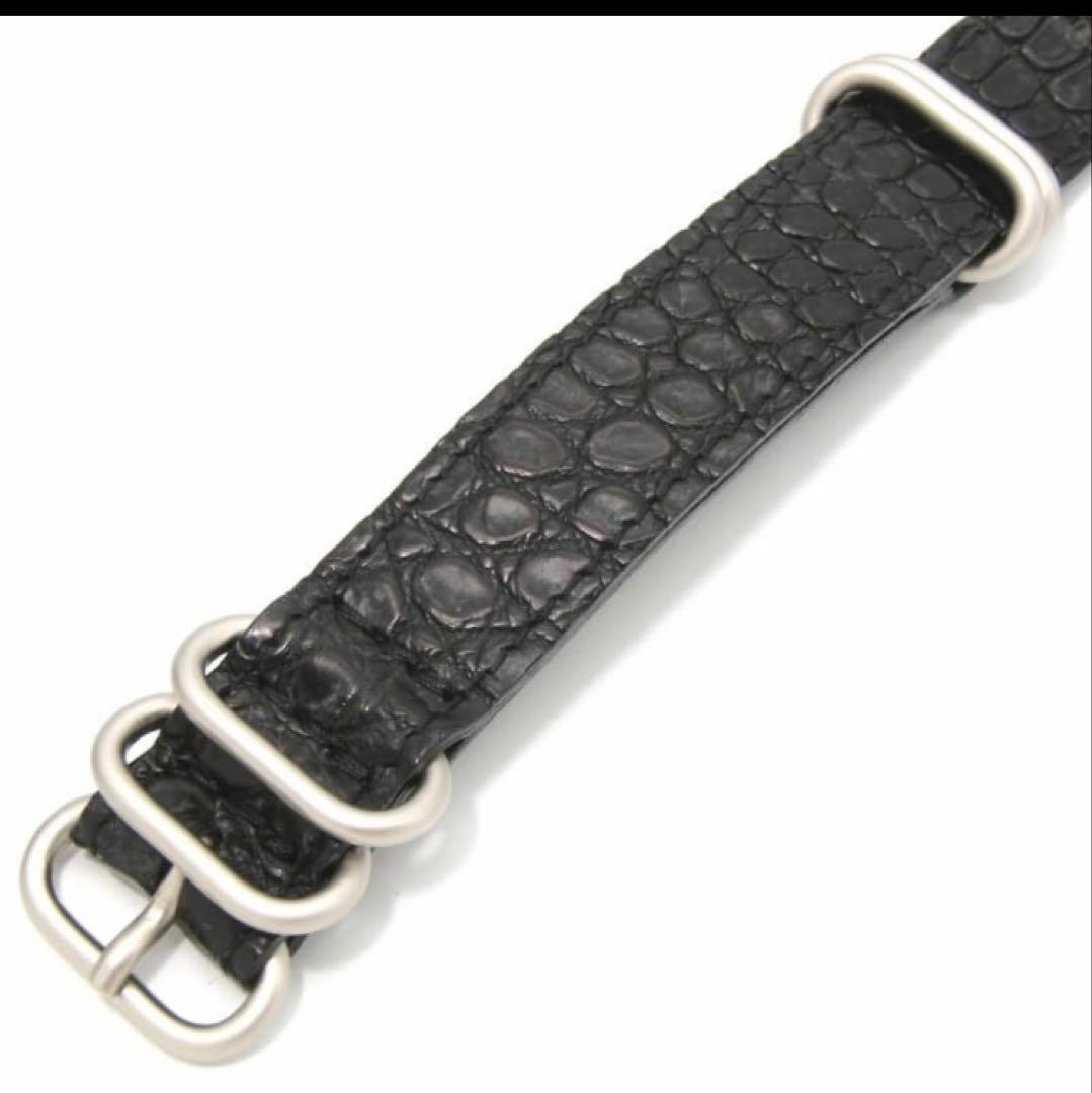 値下げ！THE SOLE クロコダイル NATOベルト 20mm 黒