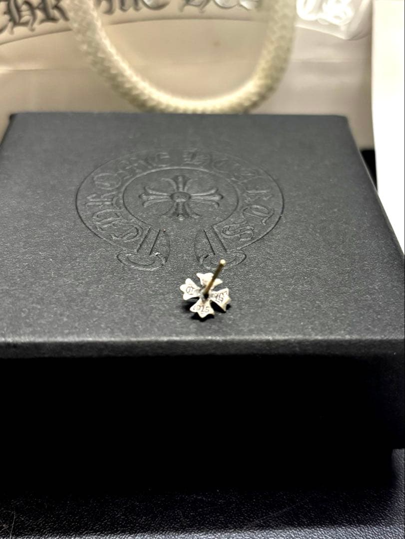 確実正規　CHROME HEARTS クロスピアス　インボイス付き