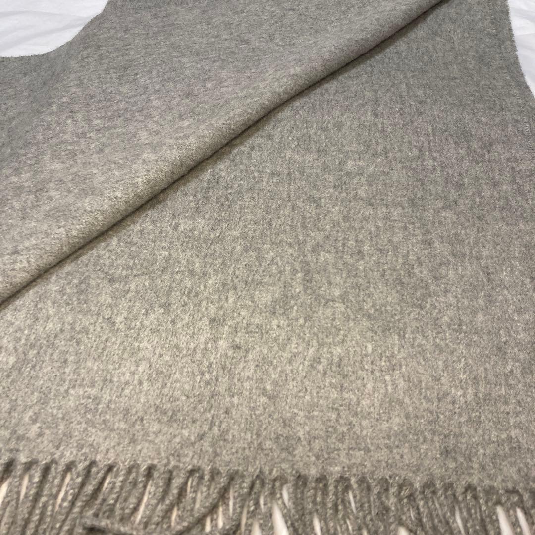 ジョンストンズ カシミヤ100％ 大判ストール ライトグレー