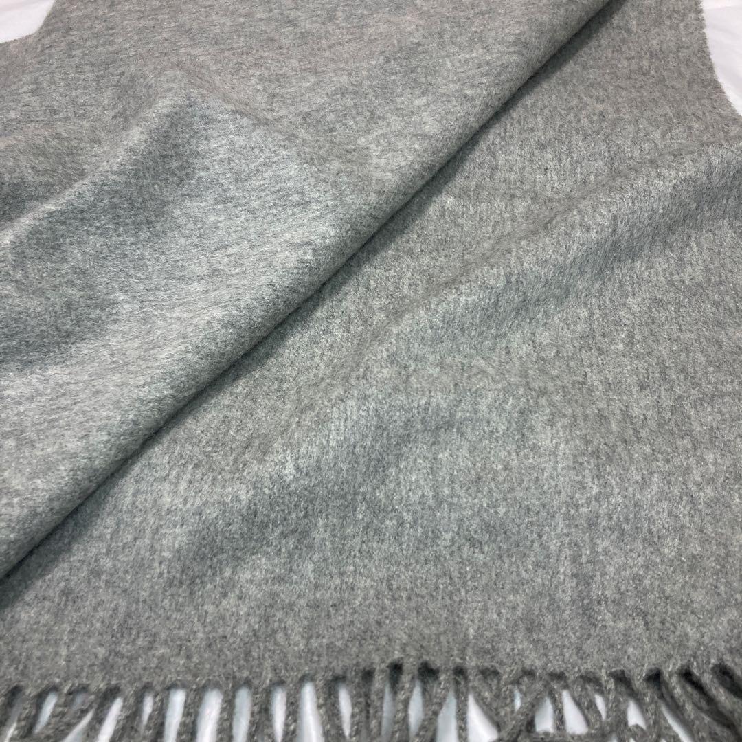 ジョンストンズ カシミヤ100％ 大判ストール ライトグレー