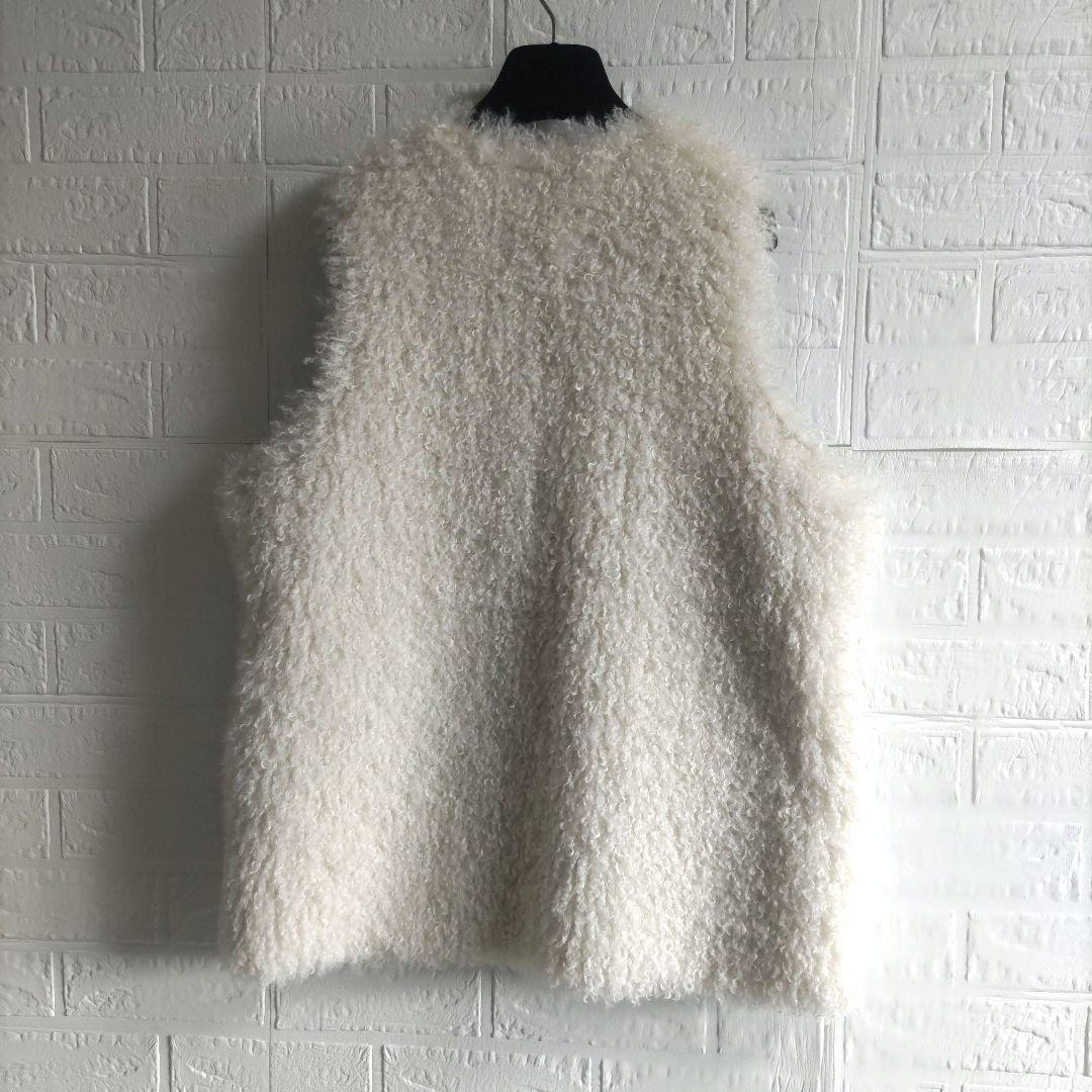 美品✨RISLEY 　リズレー　Vネックファー ジレ　ムートン　　ベスト