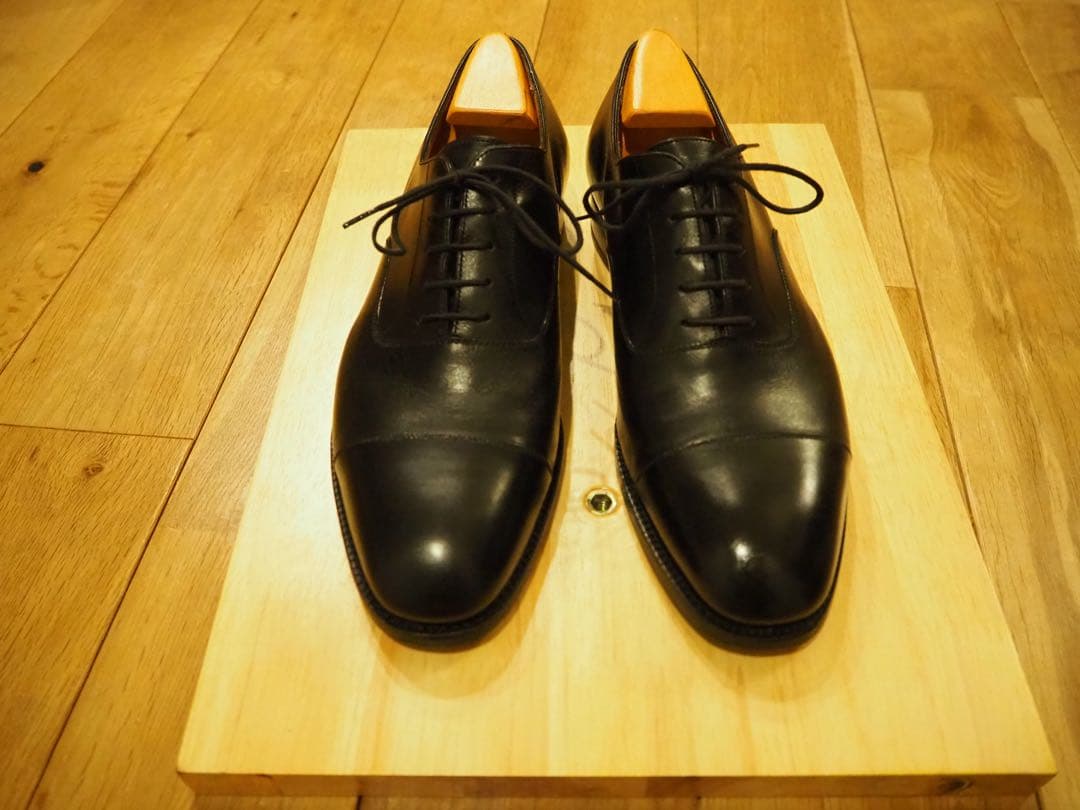 【美品】JM.WESTON 300 ブラック ストレートチップ 8/ 8.5