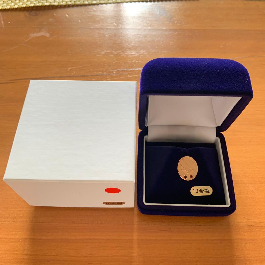 10金製　ピンバッジ　イーグル　フォーエバー　forever