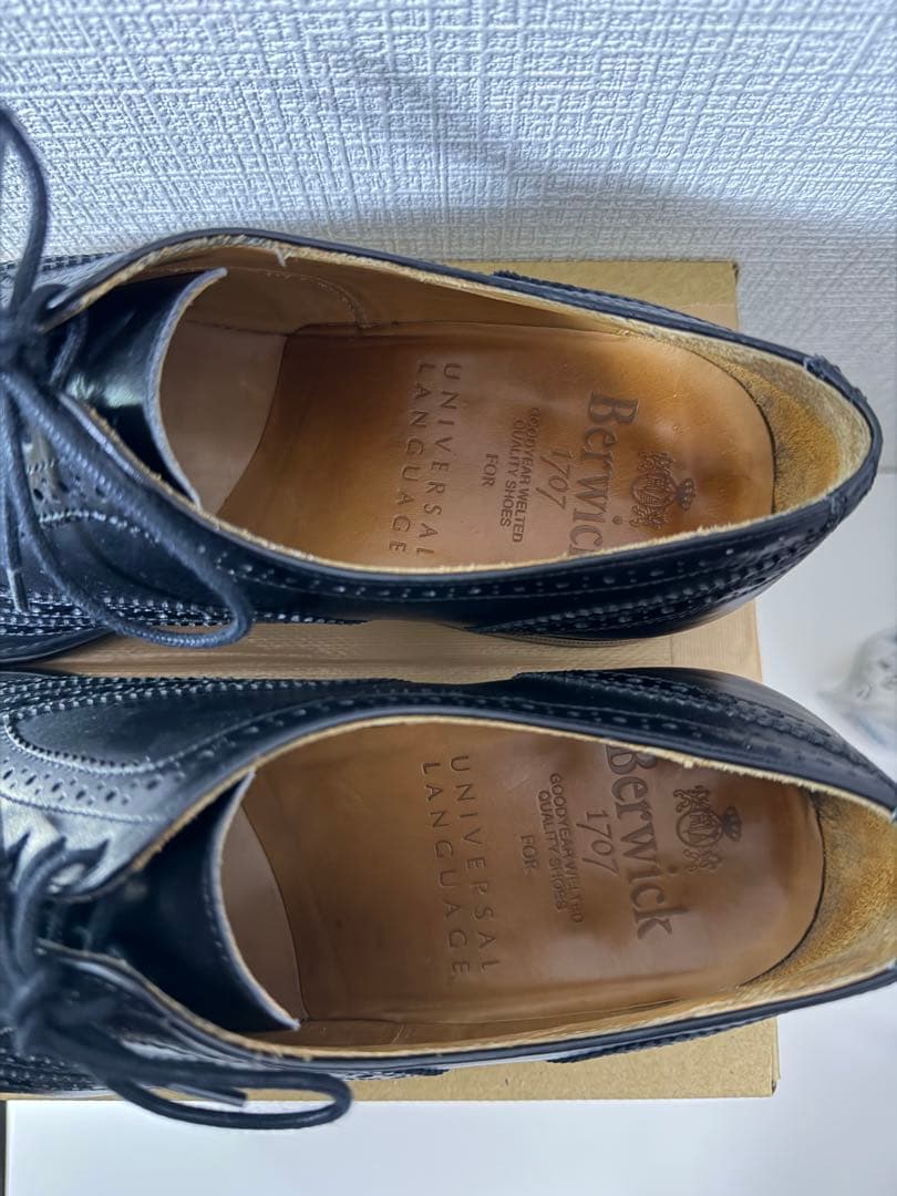 【美品】Berwick ウイングチップ UK7.5
