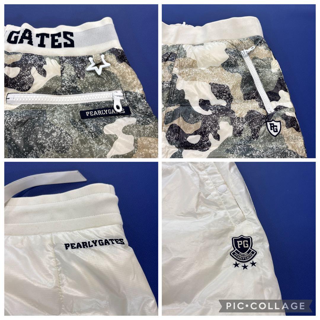 パーリーゲイツ　ダウンスカート　リバーシブル　カモフラ　0/S ドロスト