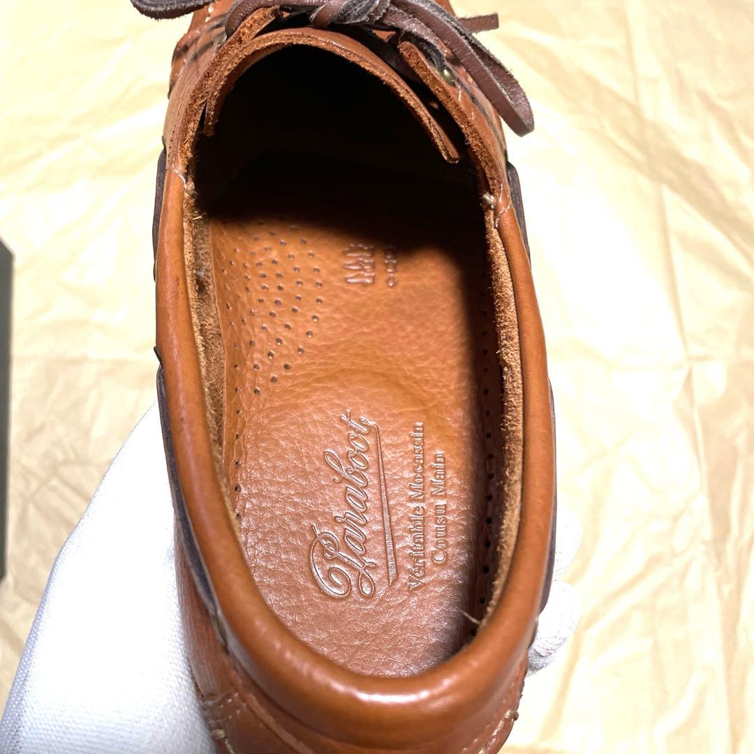 【美品】パラブーツ バース(デッキシューズ) カーフグレインレザー