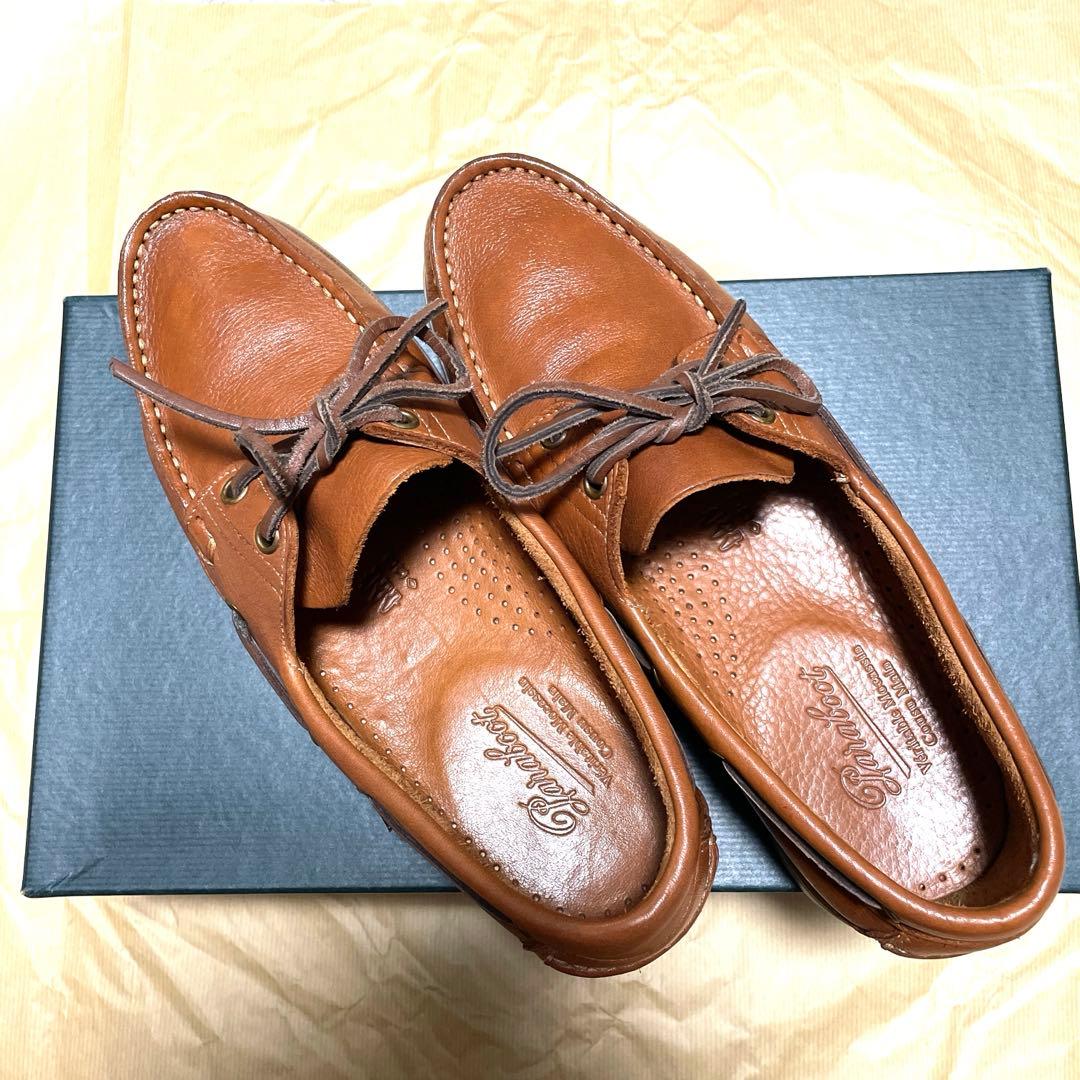 【美品】パラブーツ バース(デッキシューズ) カーフグレインレザー