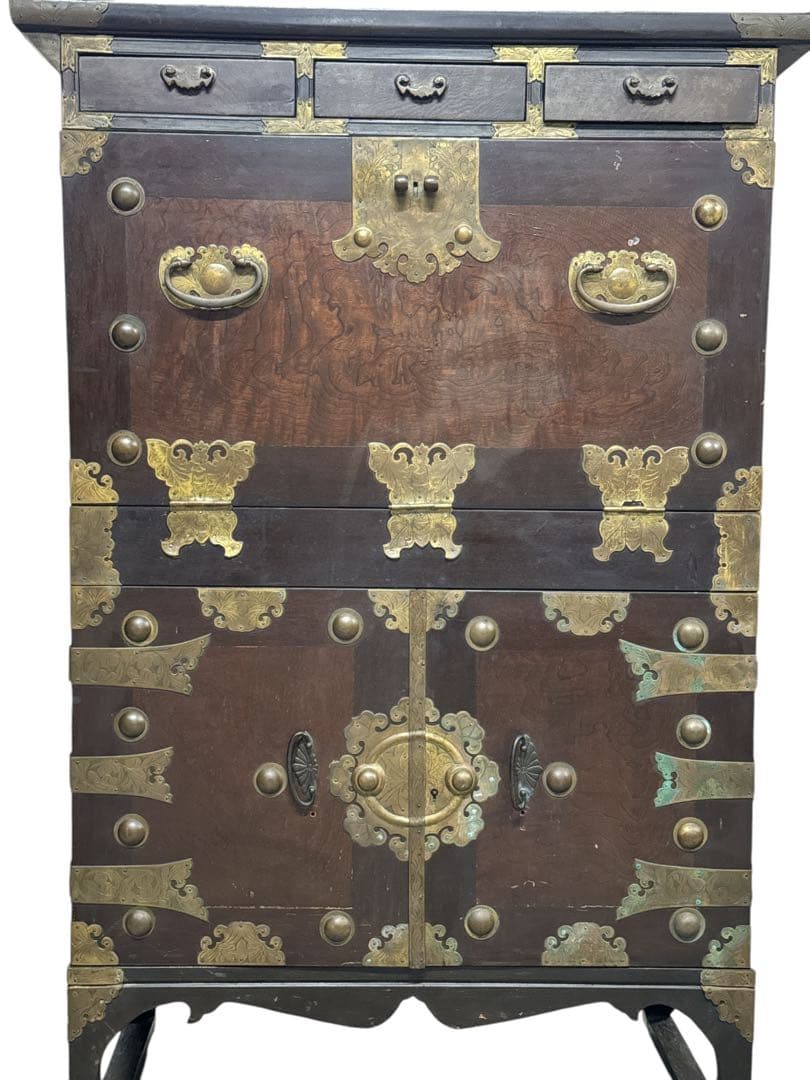 李朝箪笥　薬箪笥、薬タンス、チェスト、引き出し、小物収納、収納棚、戸棚、店舗什器