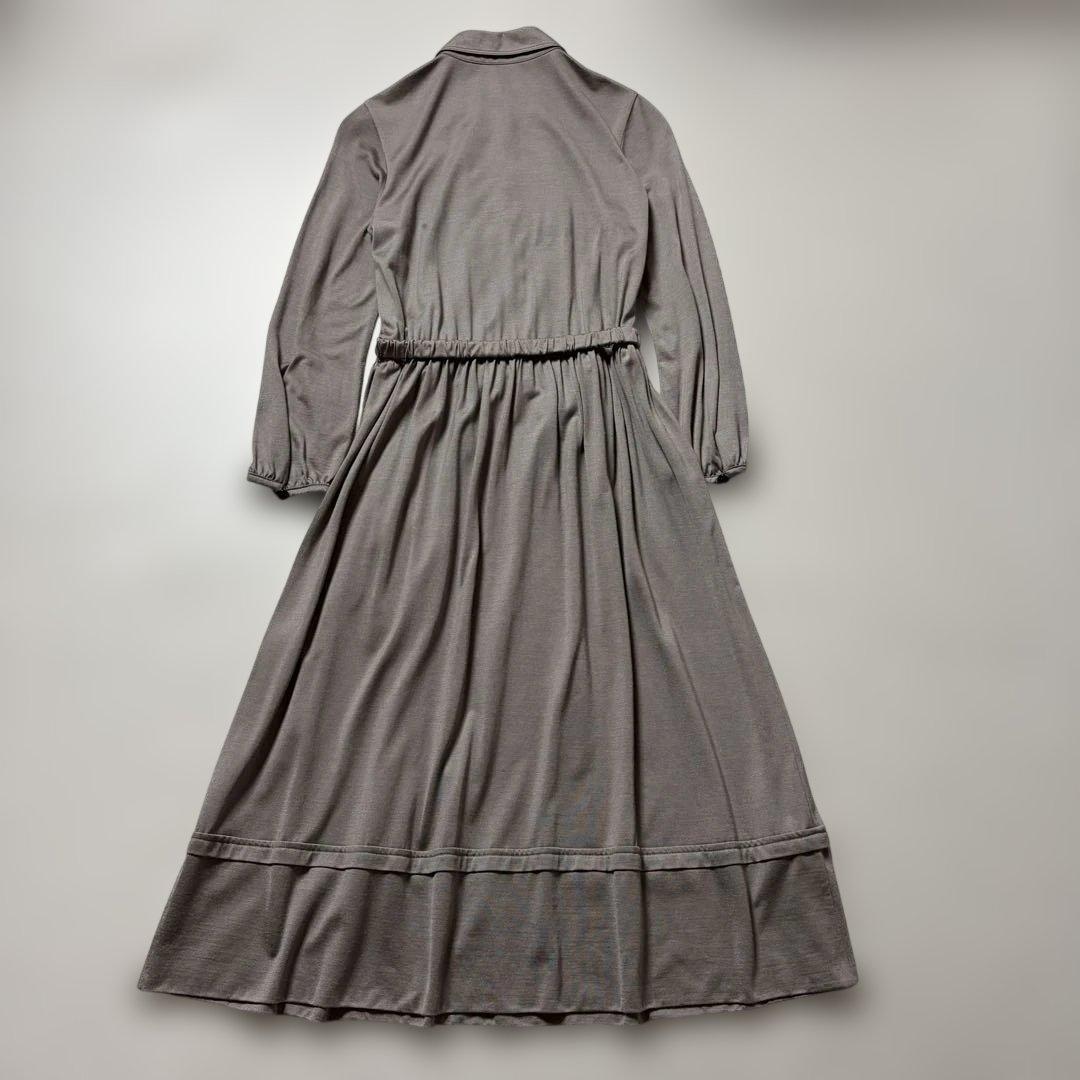 バーバリーロンドン ワンピース シルク混 胸タック