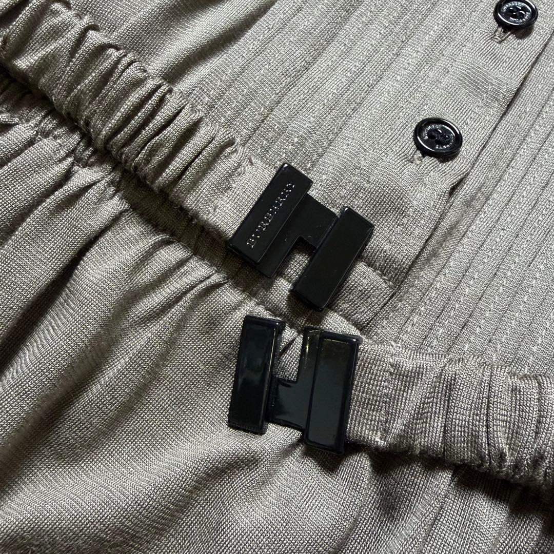 バーバリーロンドン ワンピース シルク混 胸タック