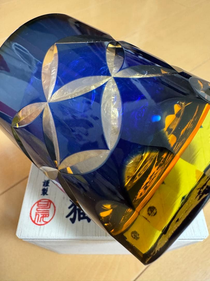 【坂上どうぶつ王国紹介】人気の深淵猫+七宝紋　可夜硝子　猫切子