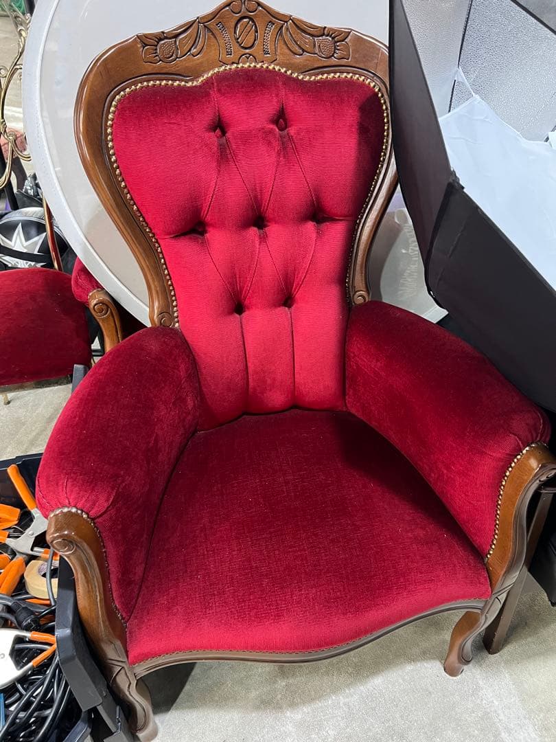 TETSU ヴィンテージ赤いアームチェア