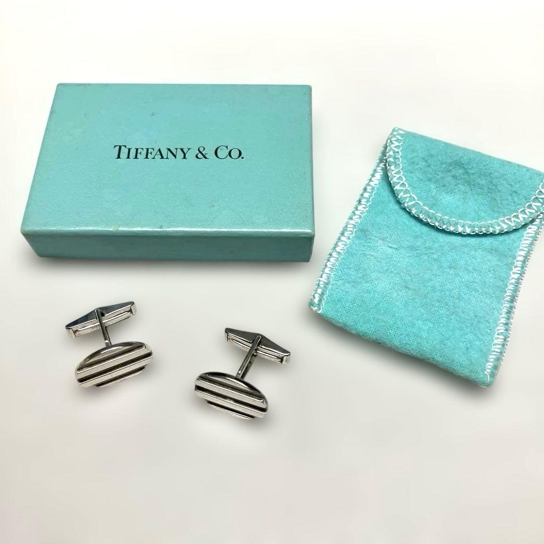 ☆にゃんこ様用　Tiffany ティファニー カフリンクス オーバル シルバー