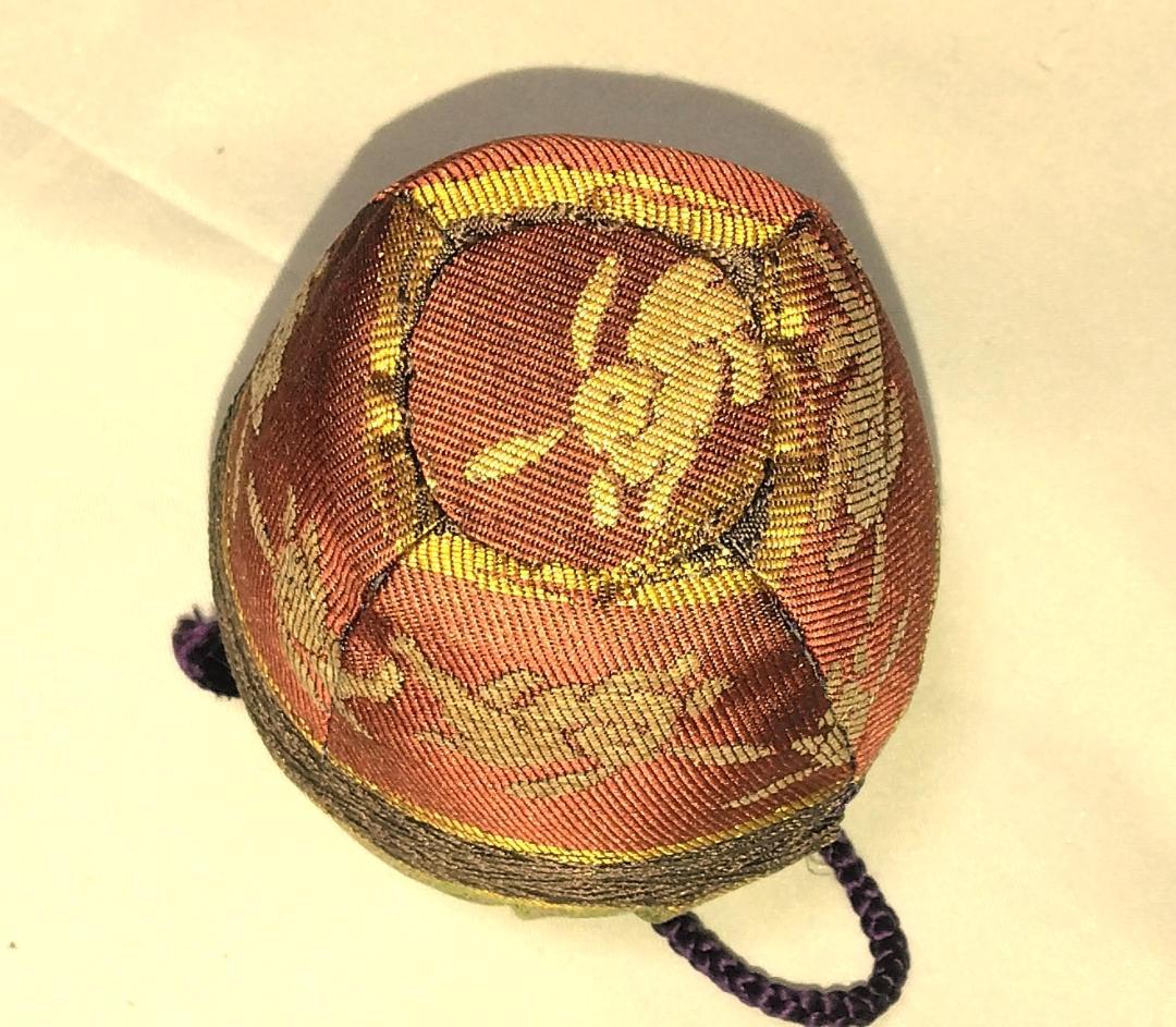 茶道具　高取焼　高取喜恵作　高取肩衝茶入　段織花兎文仕覆付　超美品！！