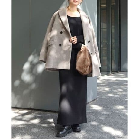 NOBLE　MTRオーバーPコート36　ベージュ