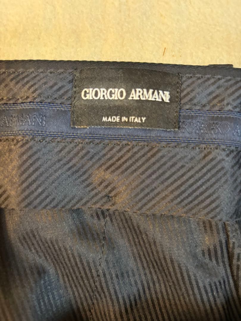 ☆ ARMANI スーツセットアップ 黒紺 L相当