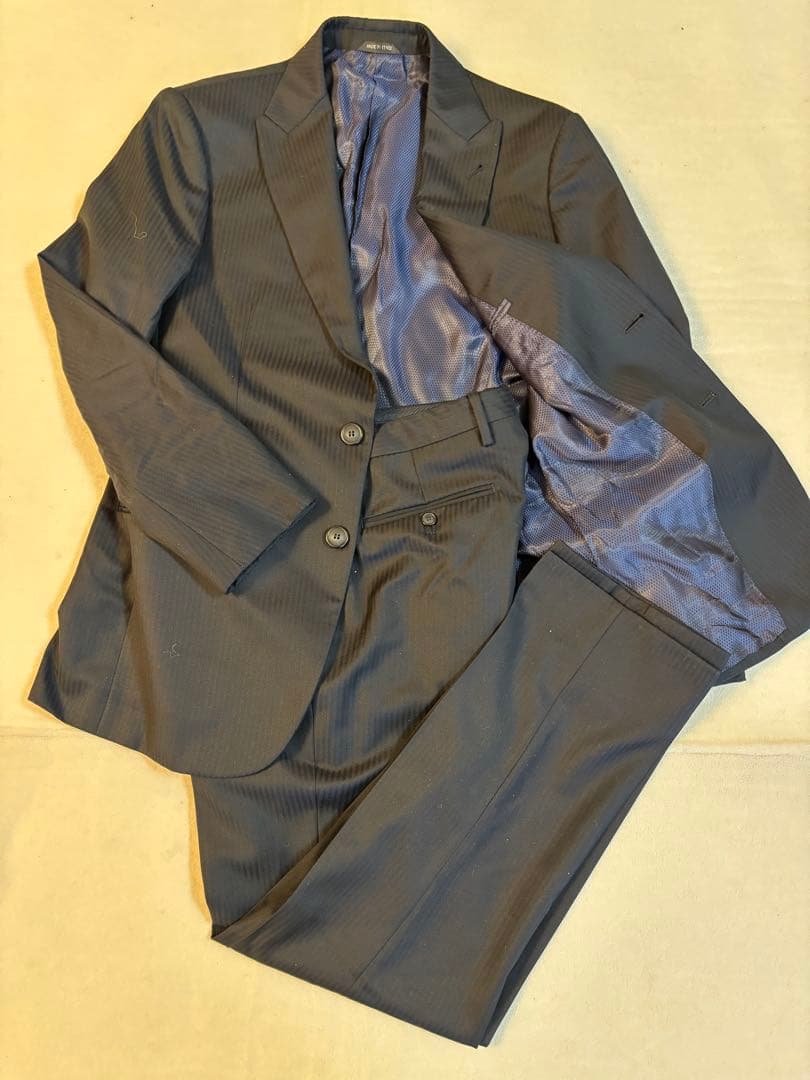 ☆ ARMANI スーツセットアップ 黒紺 L相当