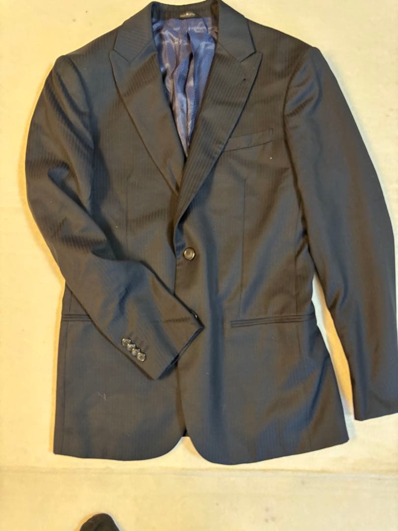 ☆ ARMANI スーツセットアップ 黒紺 L相当