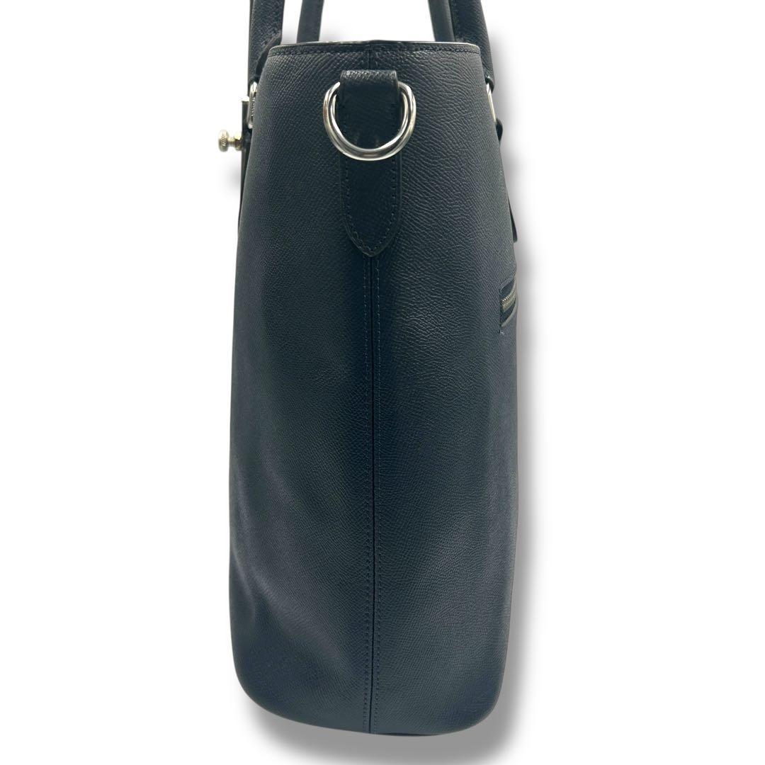 ☆美品☆【COACH】ベケット トートバッグ レザー ビジネス ネイビー