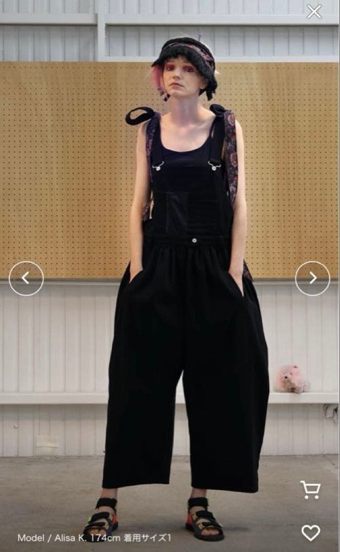 bedsidedramaリボンタイサロペット　2WAY 試着のみ