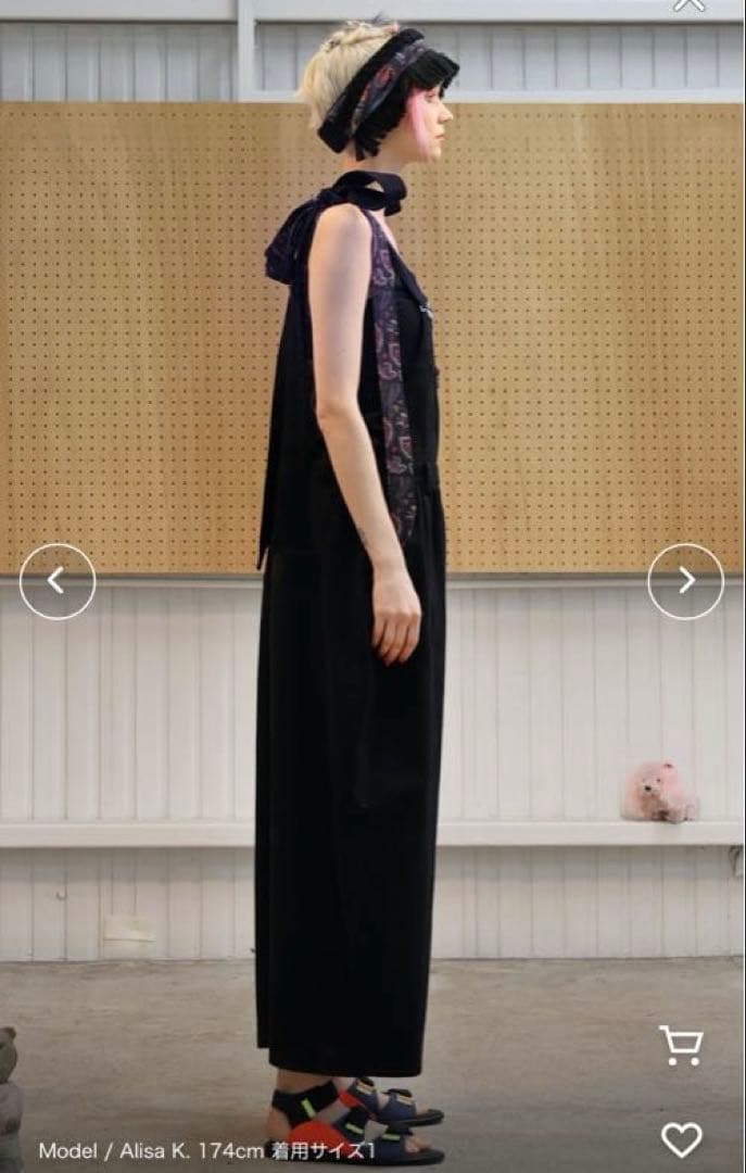 bedsidedramaリボンタイサロペット　2WAY 試着のみ