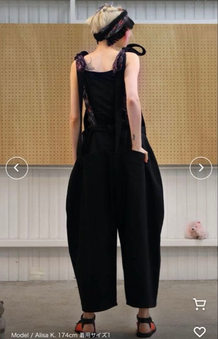 bedsidedramaリボンタイサロペット　2WAY 試着のみ