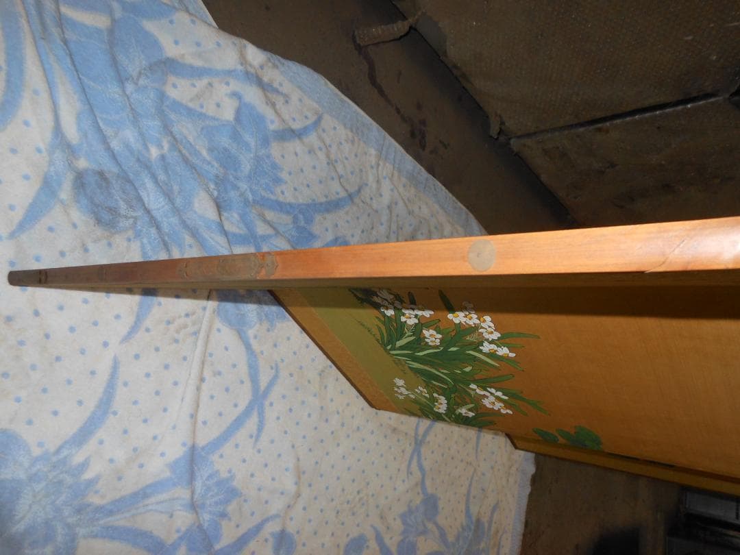 しじみん　屏風　中国絵画？　幅140㎝　高さ89㎝　(348)