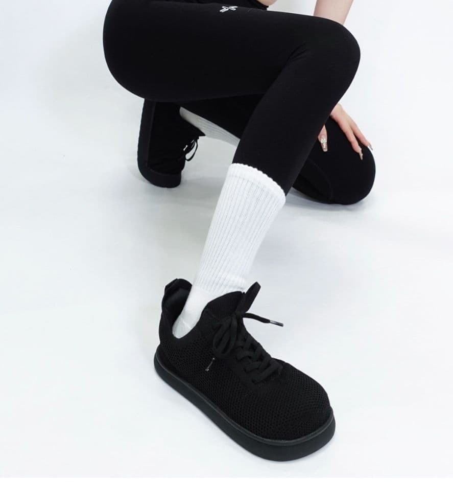 Racbakiソフトスニーカーライト ワイド ブラック/ブラック　L