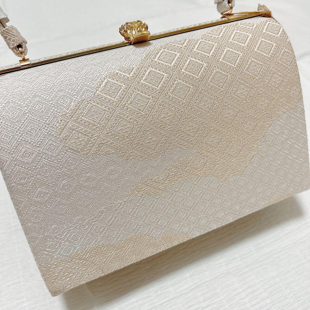 【アップルパイ⭐︎⭐︎⭐︎】神田胡蝶　和装バッグ　フォーマル　正絹　金糸　礼装