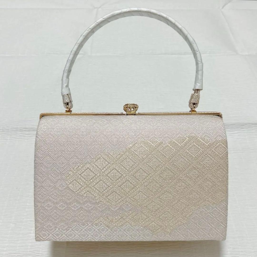 【アップルパイ⭐︎⭐︎⭐︎】神田胡蝶　和装バッグ　フォーマル　正絹　金糸　礼装