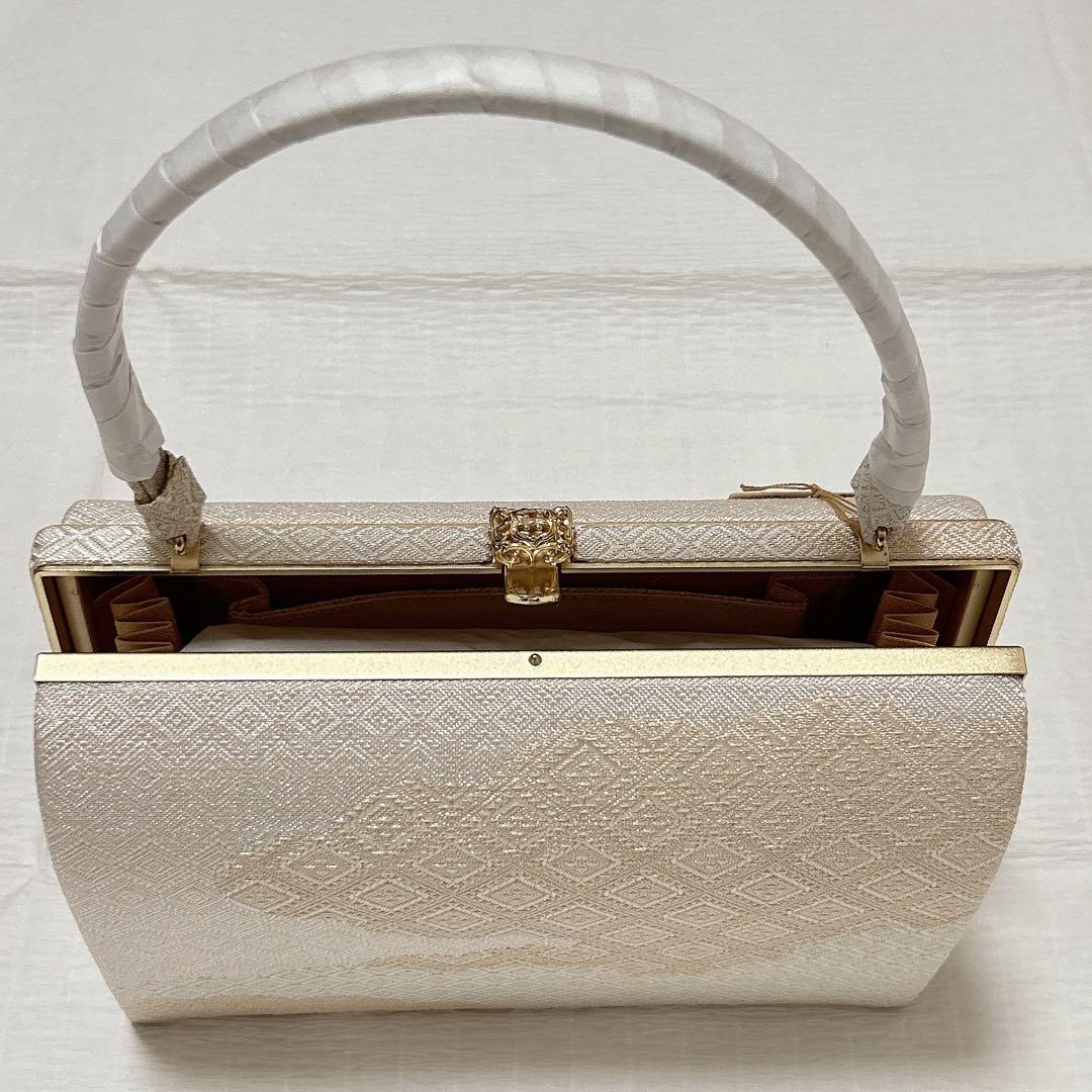 【アップルパイ⭐︎⭐︎⭐︎】神田胡蝶　和装バッグ　フォーマル　正絹　金糸　礼装