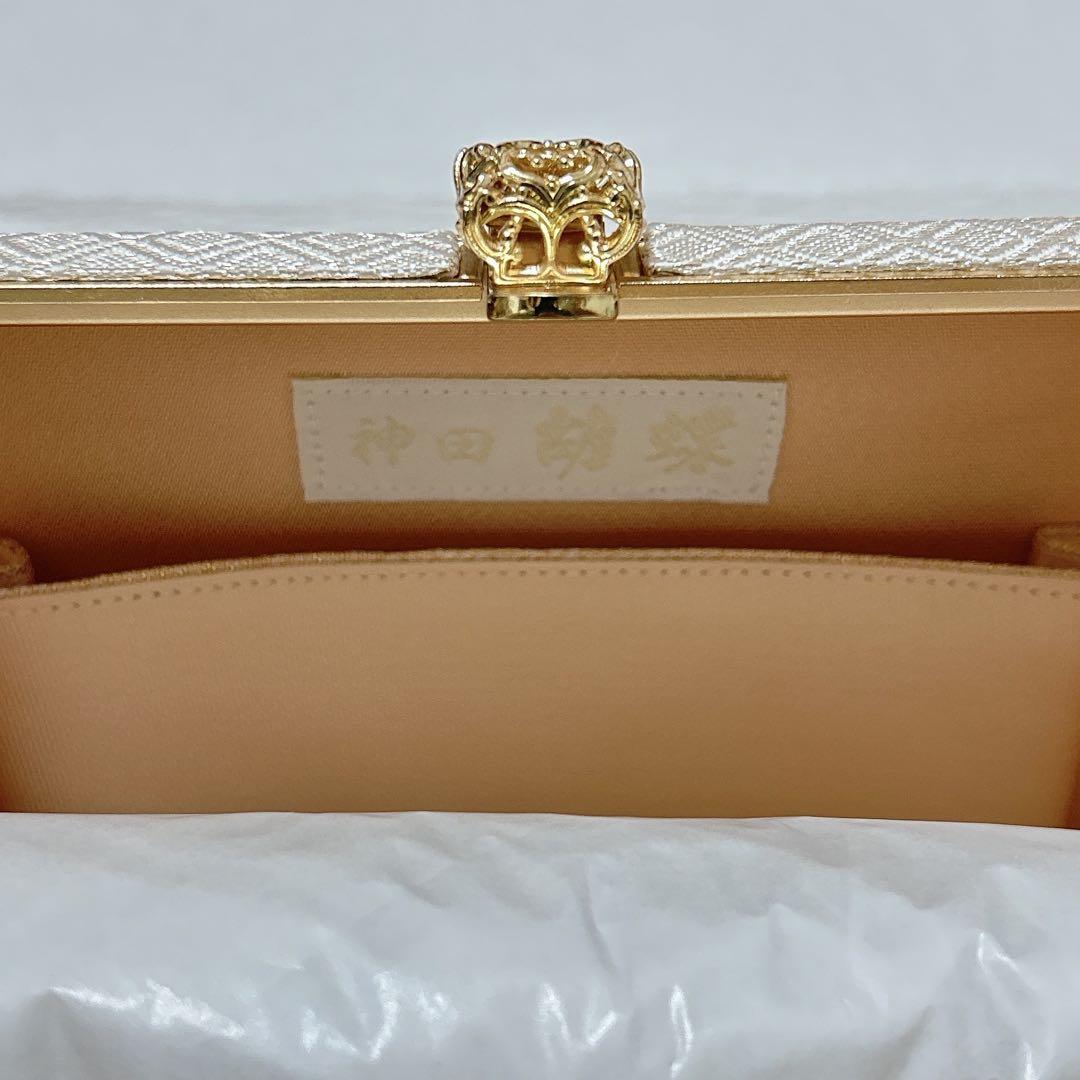 【アップルパイ⭐︎⭐︎⭐︎】神田胡蝶　和装バッグ　フォーマル　正絹　金糸　礼装