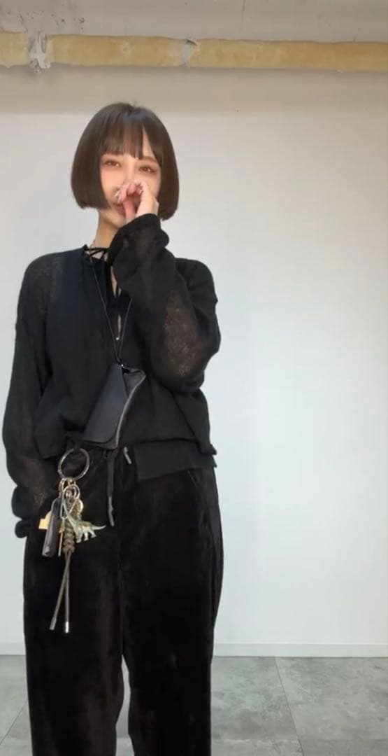 パンツ LA PEAU DE GEM cutwork corduroy pants 36