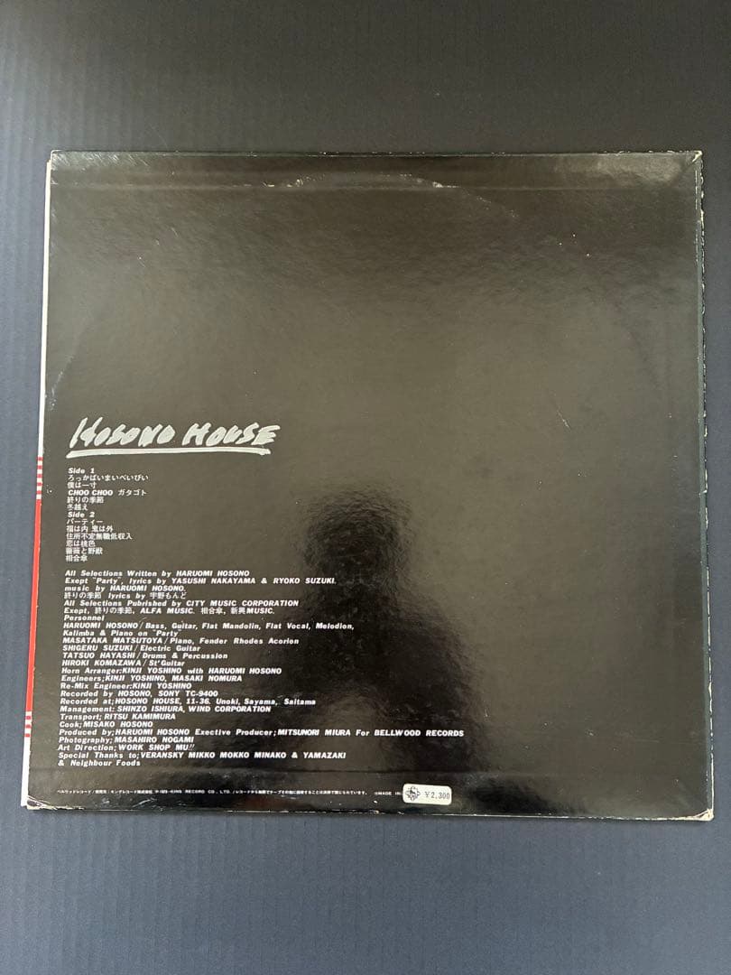 オリジナル盤　ファーストプレス！Hosono House 細野晴臣