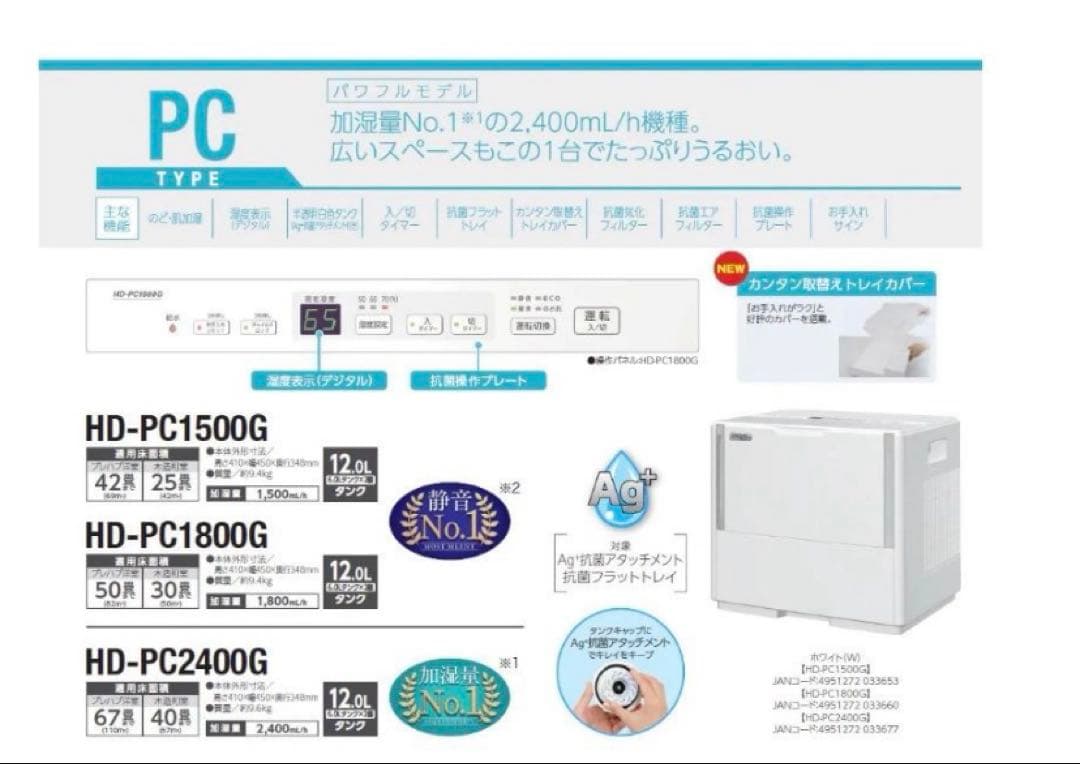 ダイニチプラス ハイブリット式加湿器 HD -PC1800G