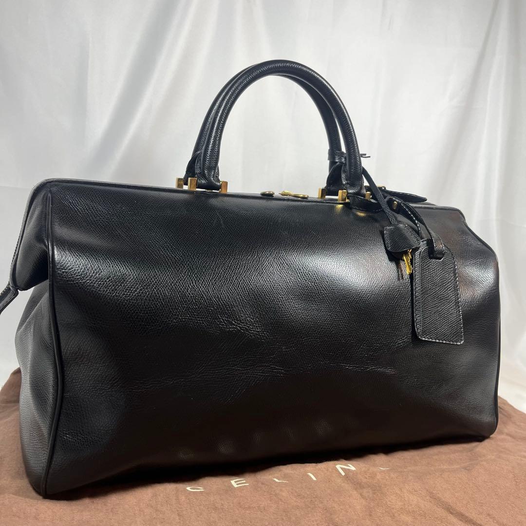 ✨希少✨セリーヌ　CELINE　ボストンバッグ　レザー　黒　ハンドバッグ