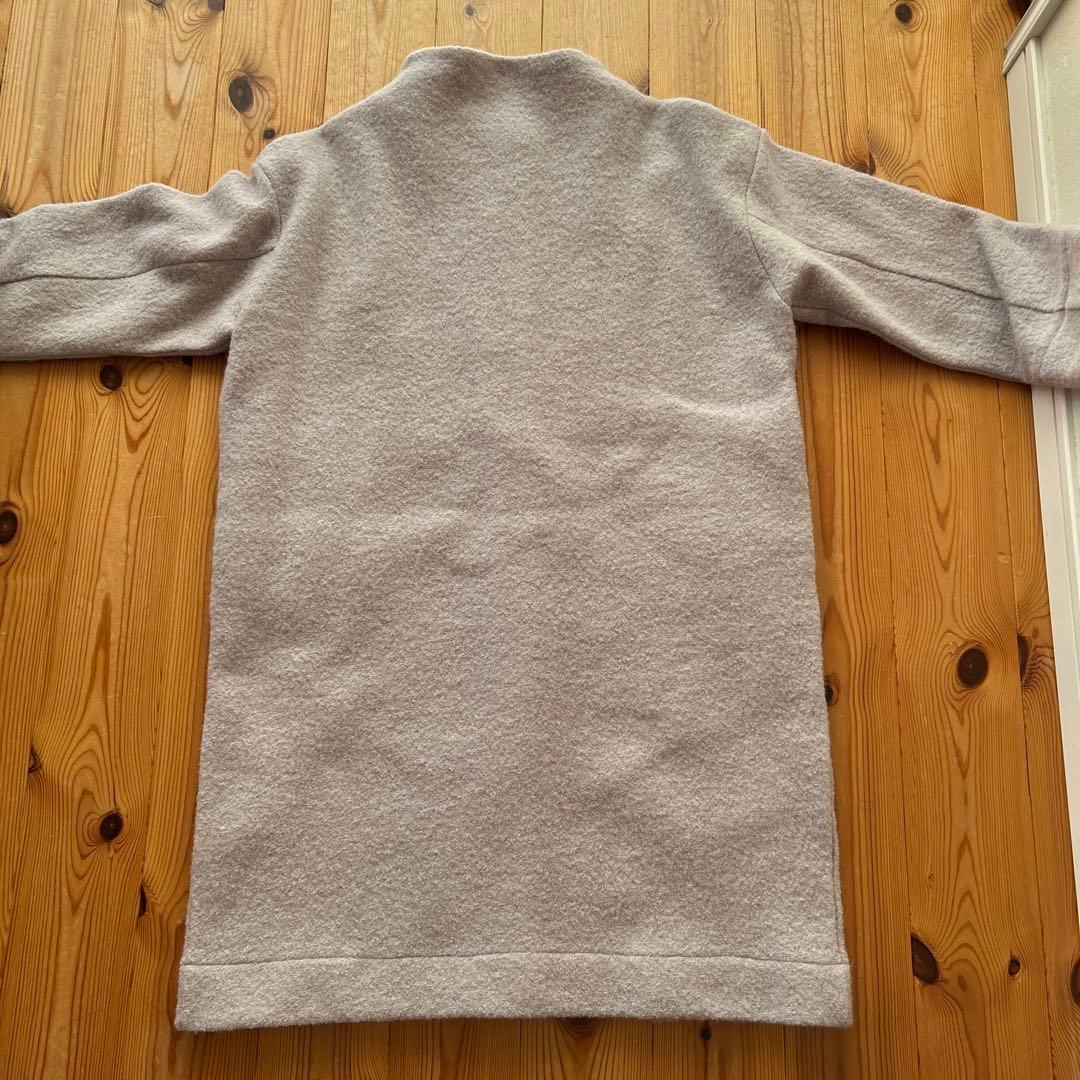 Mao made☆ライトグレー圧縮ウールロングコート