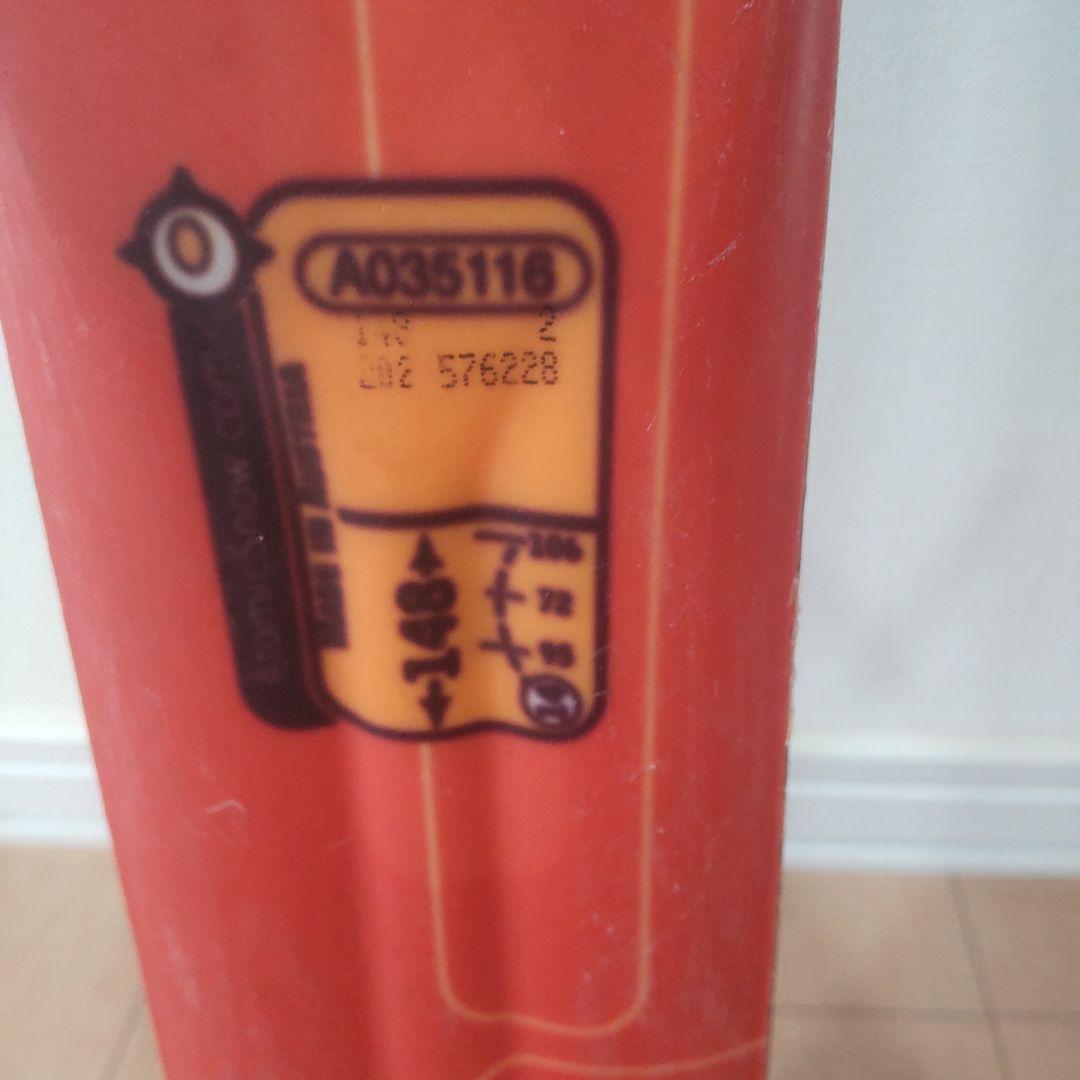 Atomic スキー板 １４８cm オレンジ色 バインディング付き