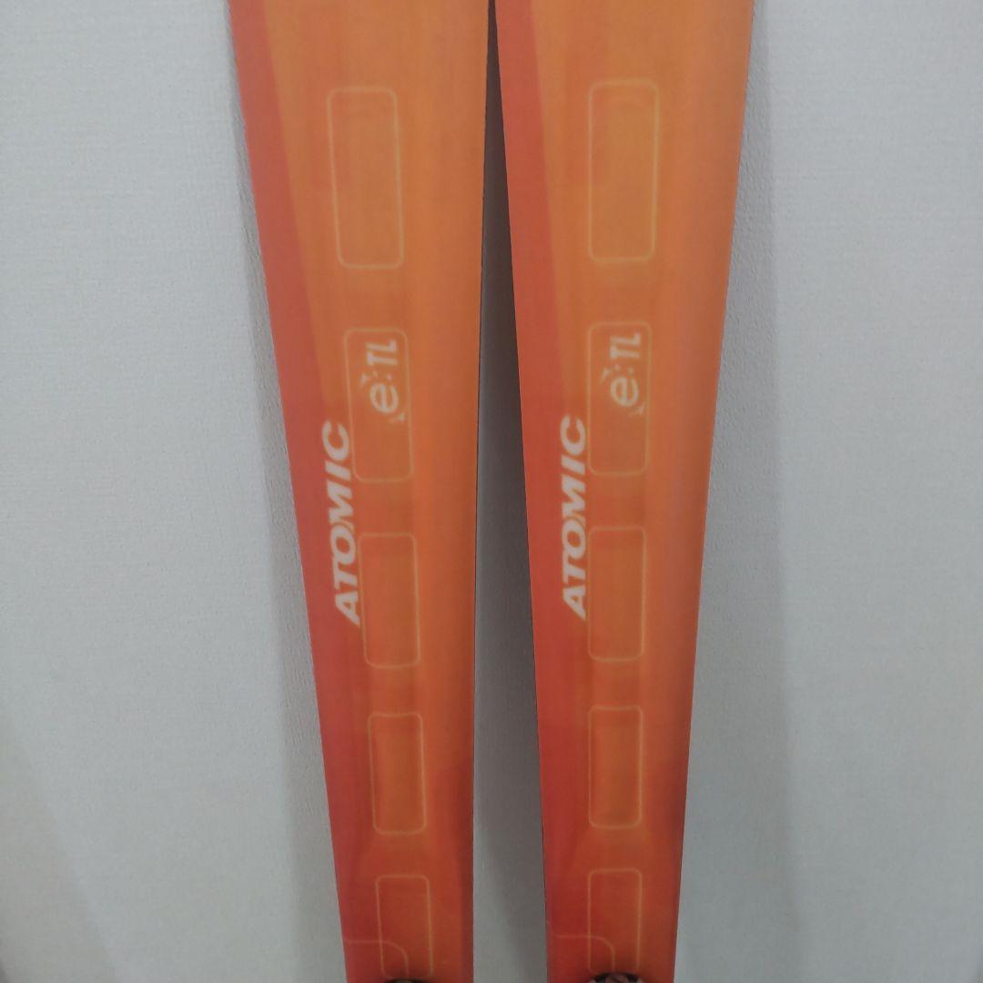 Atomic スキー板 １４８cm オレンジ色 バインディング付き