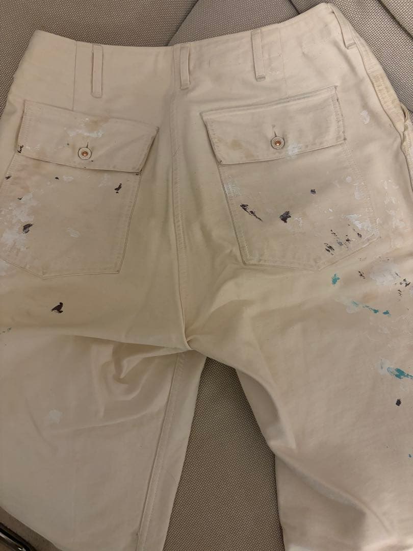 パンツ herill Backsatin splash Utilitypants