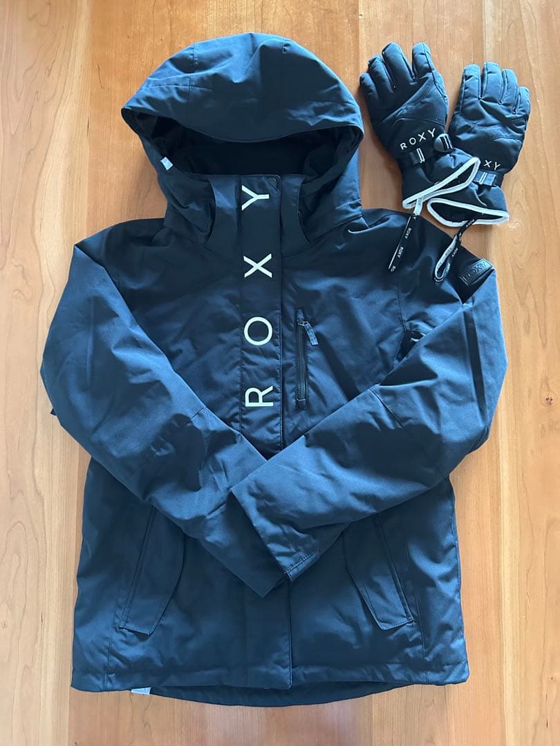 【ROXY 】ロキシー スノボ・スキーウェアM ＆グローブL 2点セット！