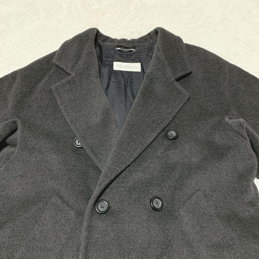 【美品】マックスマーラ 白タグ チェスターコート カシミヤ混 ロング