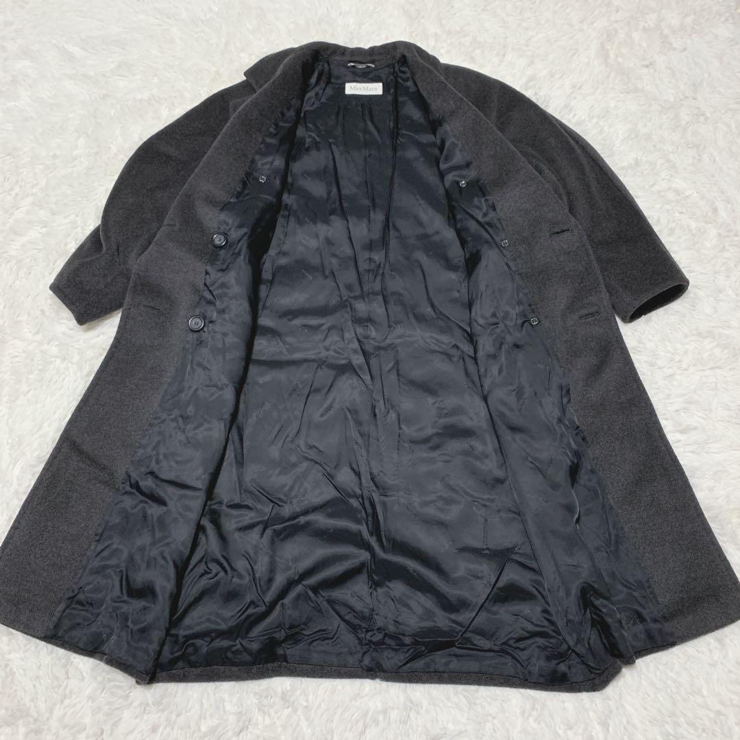 【美品】マックスマーラ 白タグ チェスターコート カシミヤ混 ロング