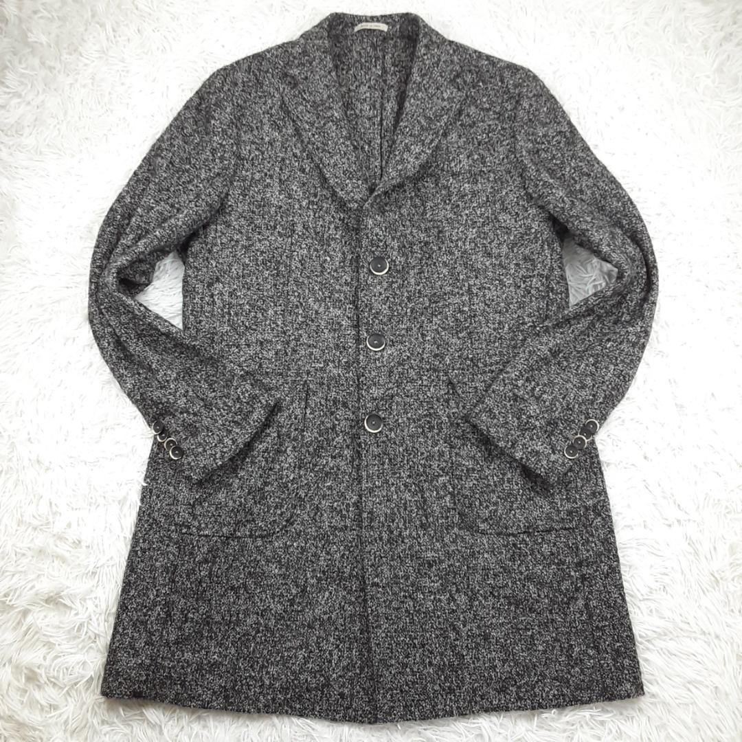 美品◎ANGELO NARDELLI チェスターコート ウールモヘア混 伊製