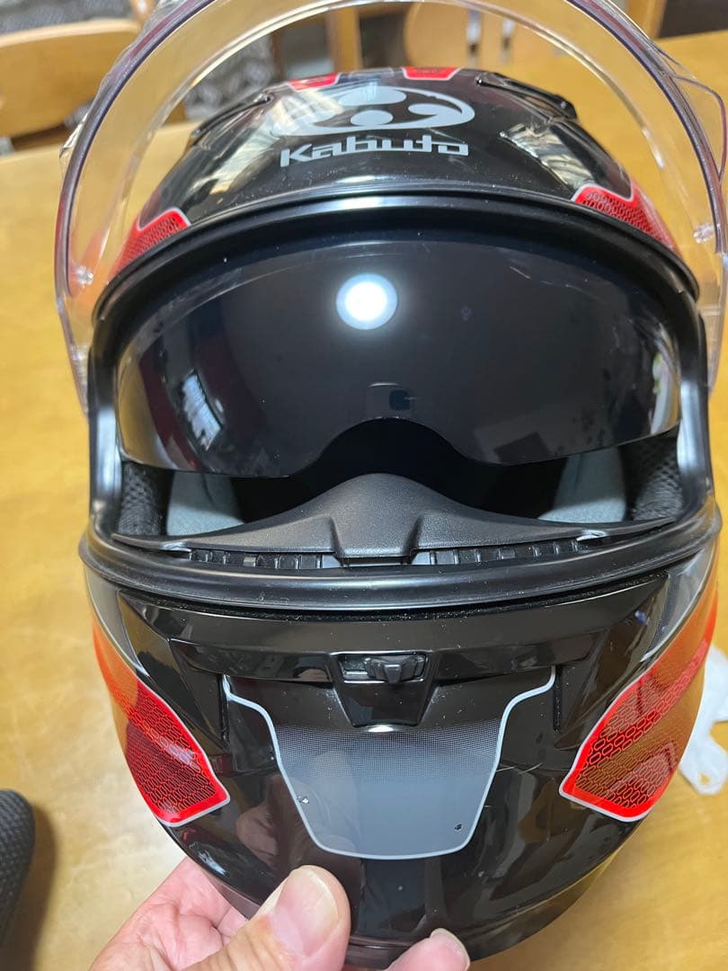 青木‼️KABUTO フルフェイスヘルメット レッド/ブラック