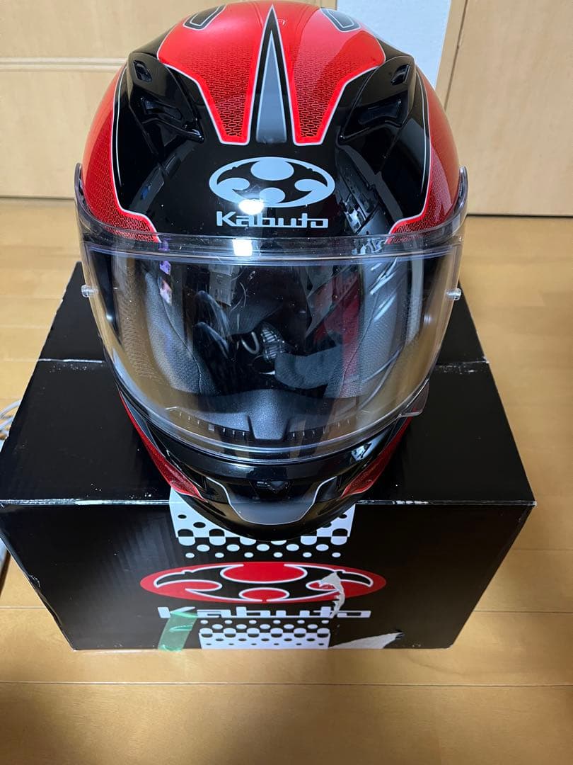 青木‼️KABUTO フルフェイスヘルメット レッド/ブラック