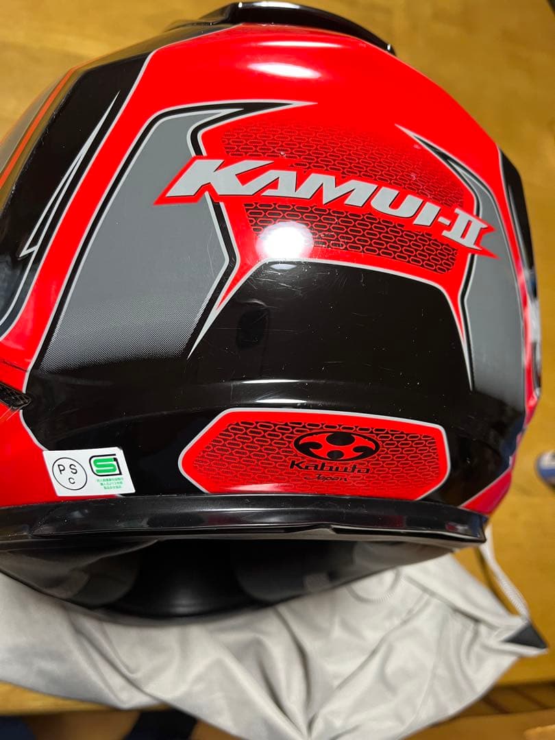 青木‼️KABUTO フルフェイスヘルメット レッド/ブラック