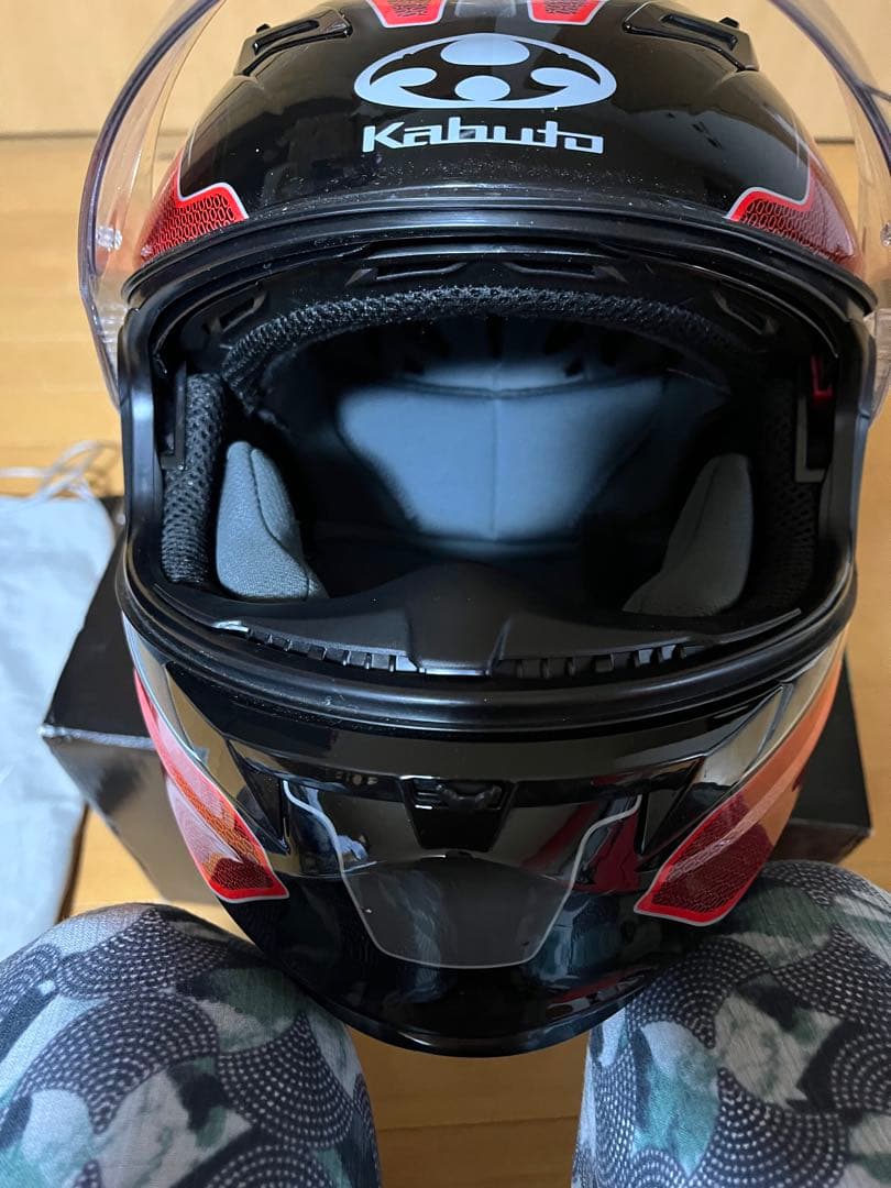 青木‼️KABUTO フルフェイスヘルメット レッド/ブラック